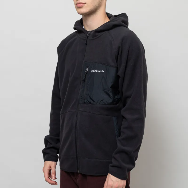 Columbia Fast Trek Overlay Hooded Fleece Jacket Black-1