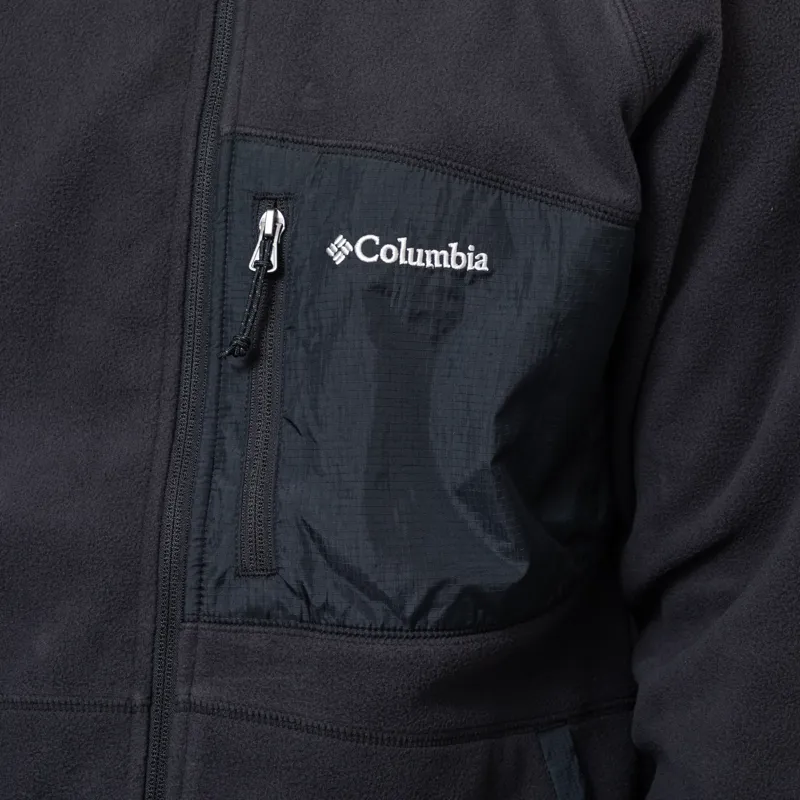 Columbia Fast Trek Overlay Hooded Fleece Jacket Black-7