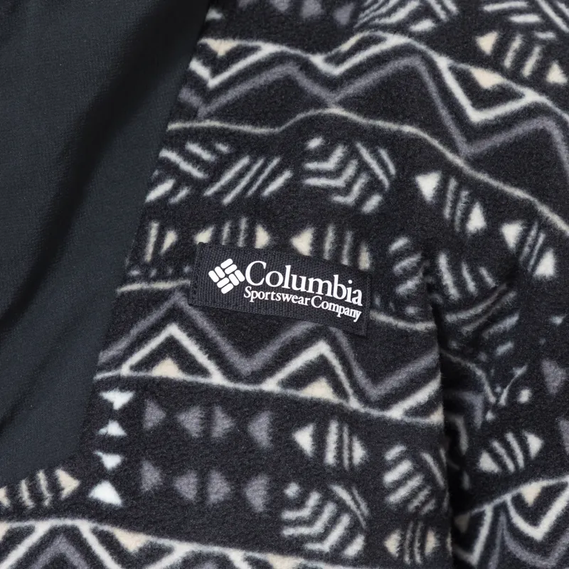 Columbia Womens Sequoia Grove Printed Half Zip Fleece Black Horizons-4