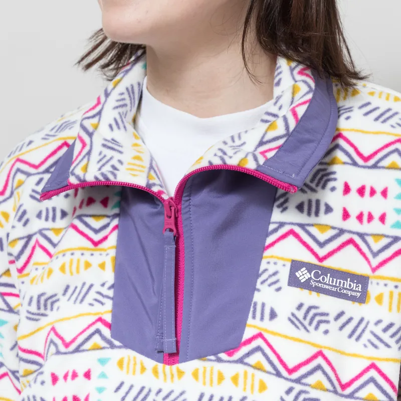 Columbia Womens Sequoia Grove Printed Half Zip Fleece Sea Salt Horizons-3