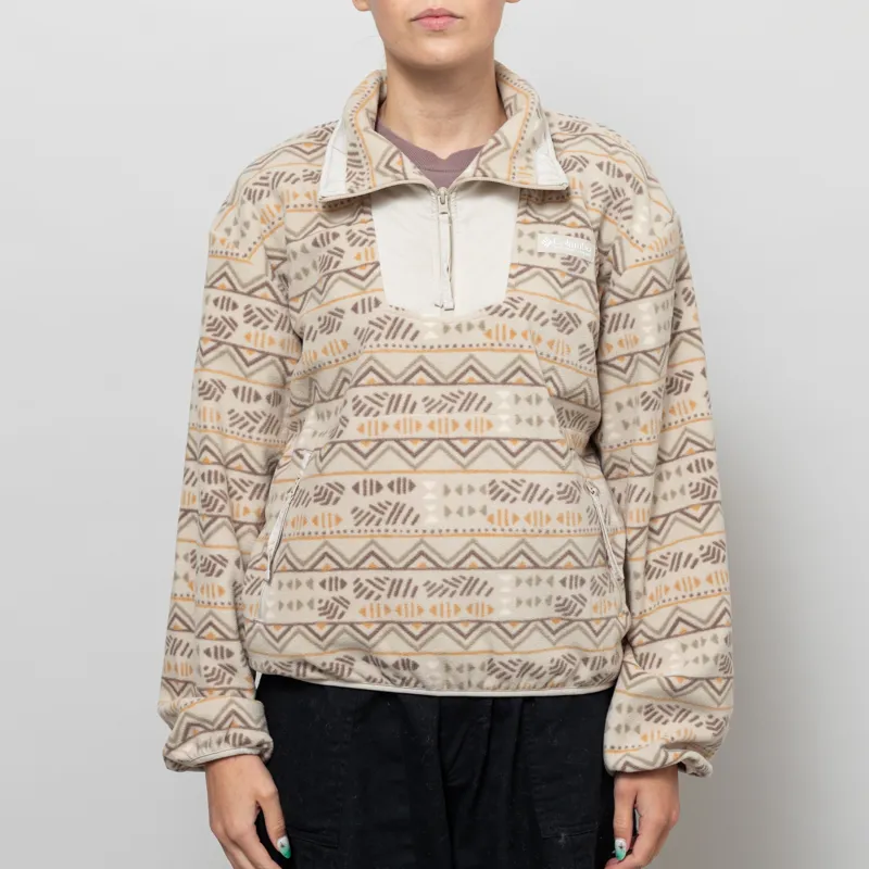 Columbia Womens Sequoia Grove Printed Half Zip Fleece Dark Stone Horizons-1