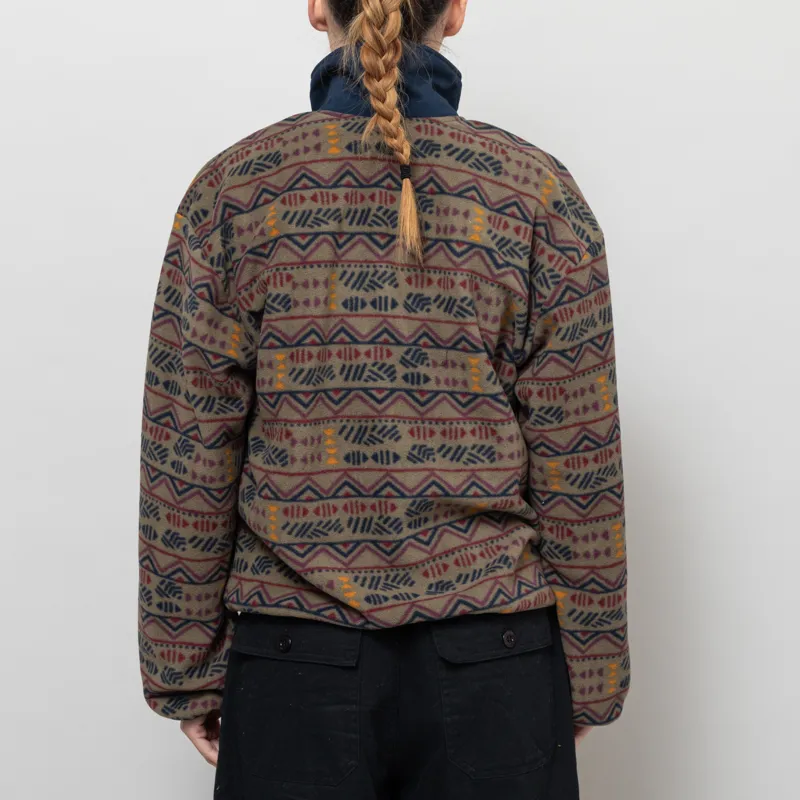 Columbia Womens Sequoia Grove Printed Half Zip Fleece Stone Green Horizons-3