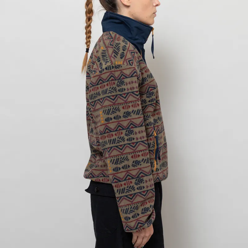 Columbia Womens Sequoia Grove Printed Half Zip Fleece Stone Green Horizons-4