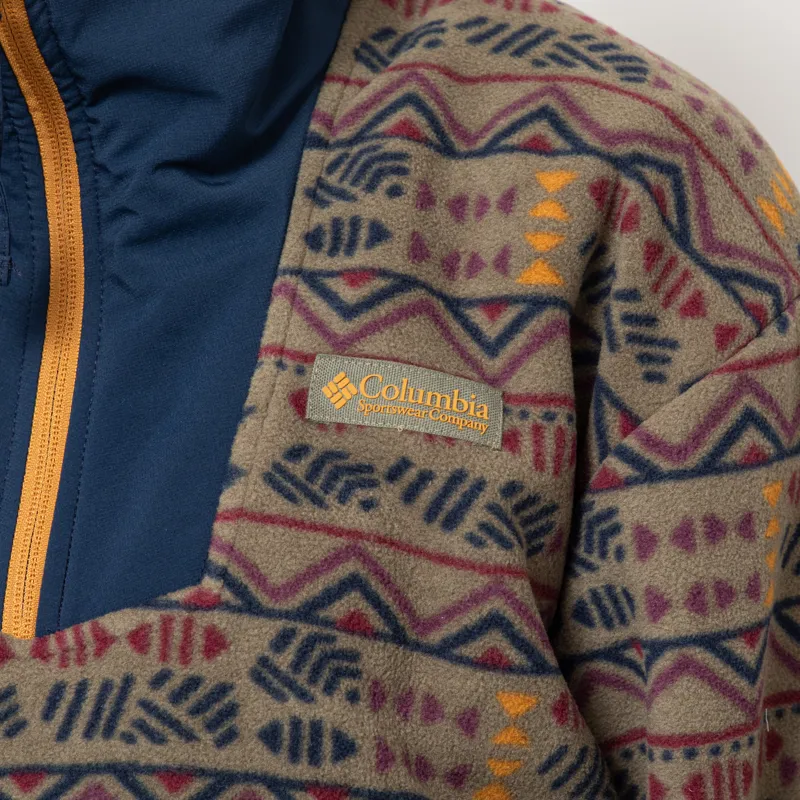 Columbia Womens Sequoia Grove Printed Half Zip Fleece Stone Green Horizons-6