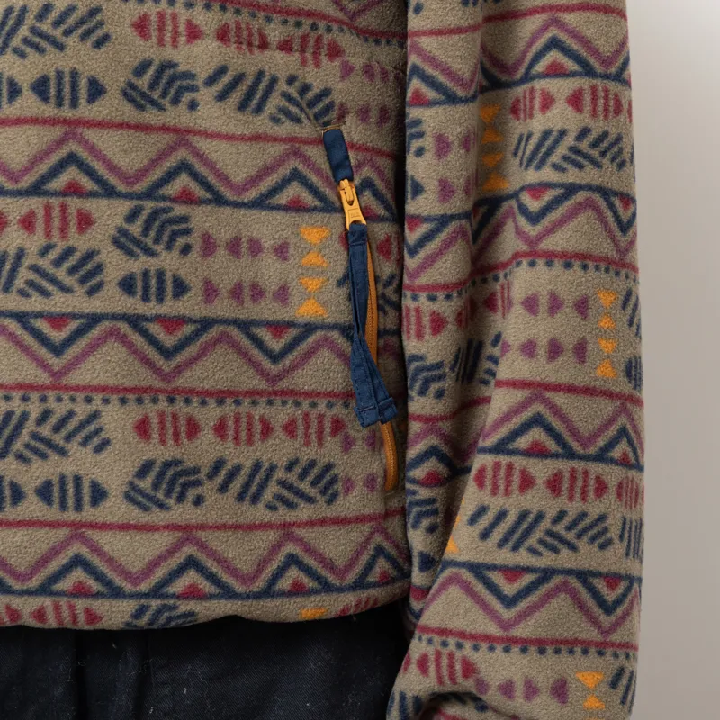 Columbia Womens Sequoia Grove Printed Half Zip Fleece Stone Green Horizons-7