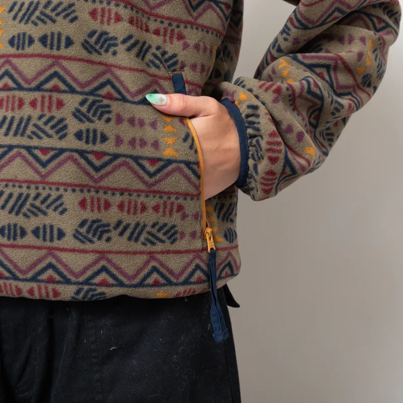 Columbia Womens Sequoia Grove Printed Half Zip Fleece Stone Green Horizons-8