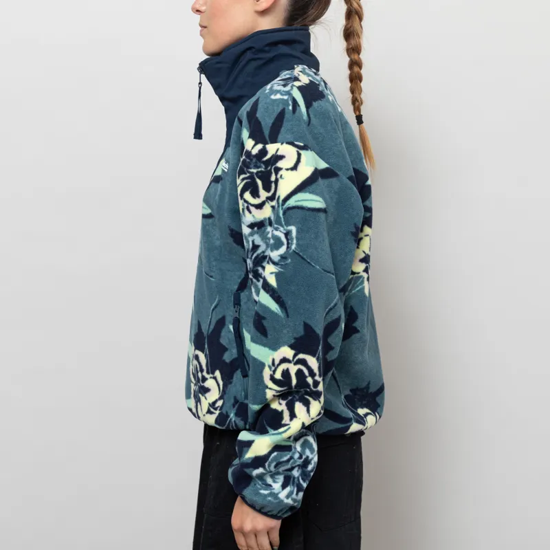 Columbia Womens Sequoia Grove Printed Half Zip Fleece Everblue Blossoming-2