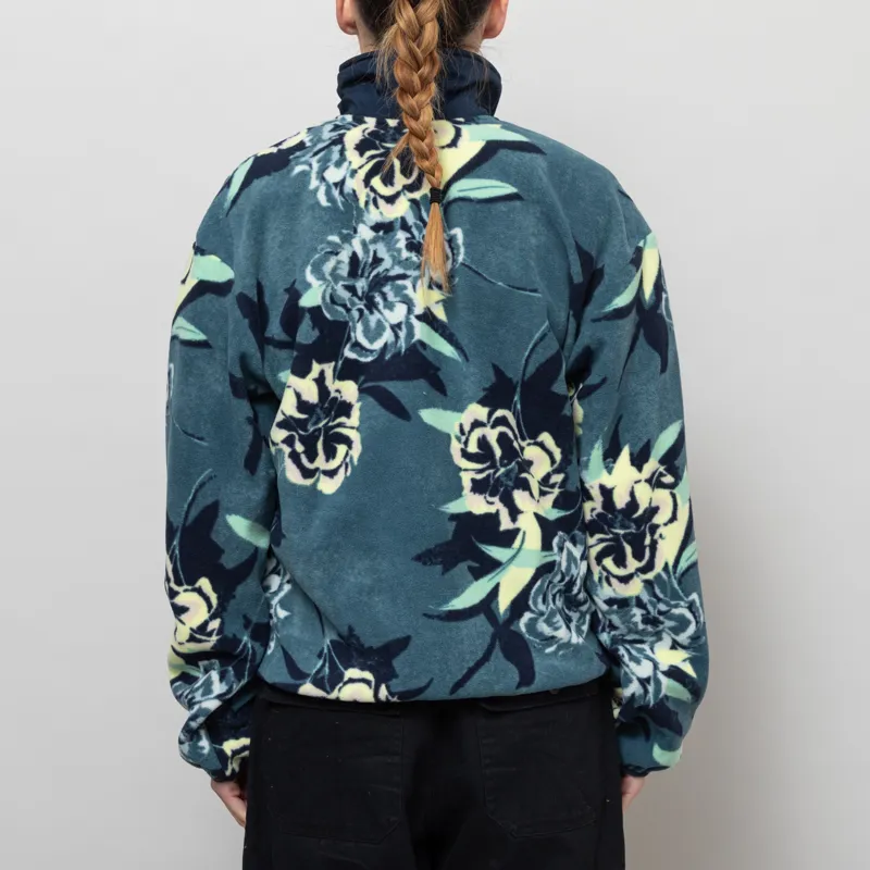 Columbia Womens Sequoia Grove Printed Half Zip Fleece Everblue Blossoming-3