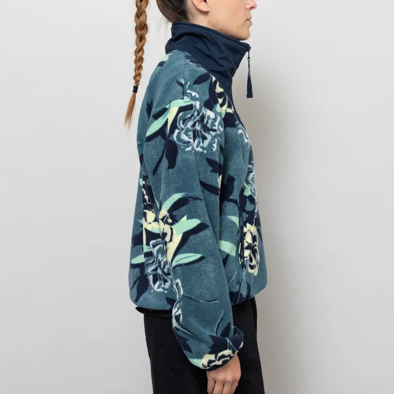 Columbia Womens Sequoia Grove Printed Half Zip Fleece Everblue Blossoming-4