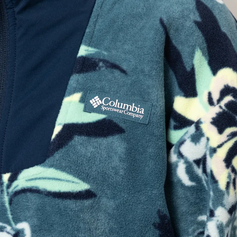 Columbia Womens Sequoia Grove Printed Half Zip Fleece Everblue Blossoming-6