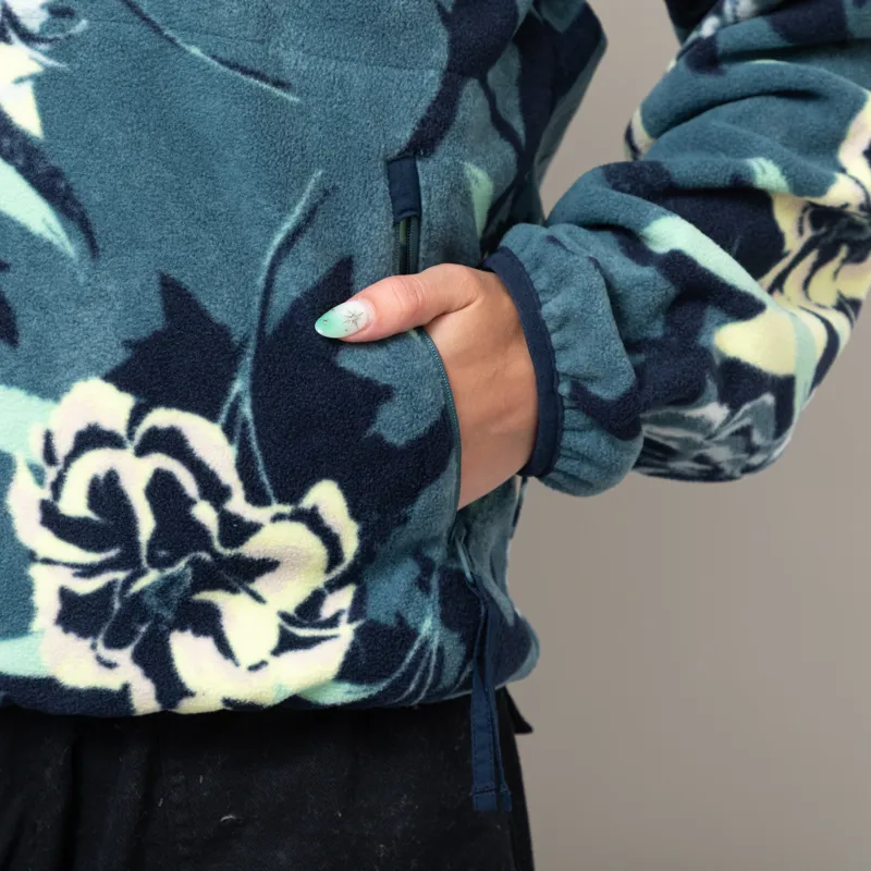 Columbia Womens Sequoia Grove Printed Half Zip Fleece Everblue Blossoming-8