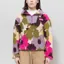 Columbia Womens Sequoia Grove Printed Half Zip Fleece Fuchsia Ikatbloom
