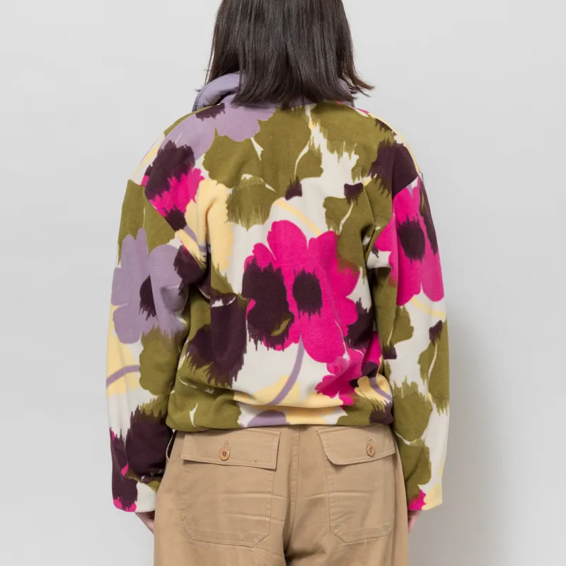 Columbia Womens Sequoia Grove Printed Half Zip Fleece Fuchsia Ikatbloom-2