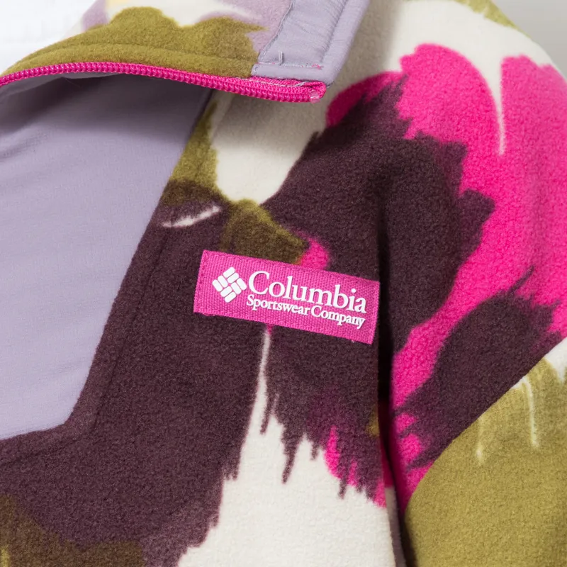 Columbia Womens Sequoia Grove Printed Half Zip Fleece Fuchsia Ikatbloom-4