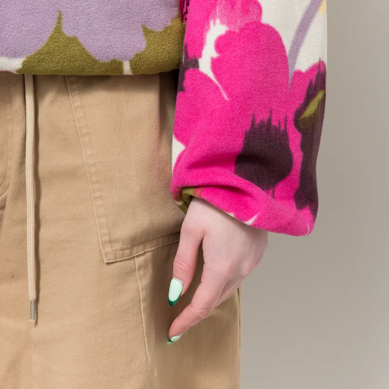 Columbia Womens Sequoia Grove Printed Half Zip Fleece Fuchsia Ikatbloom-6