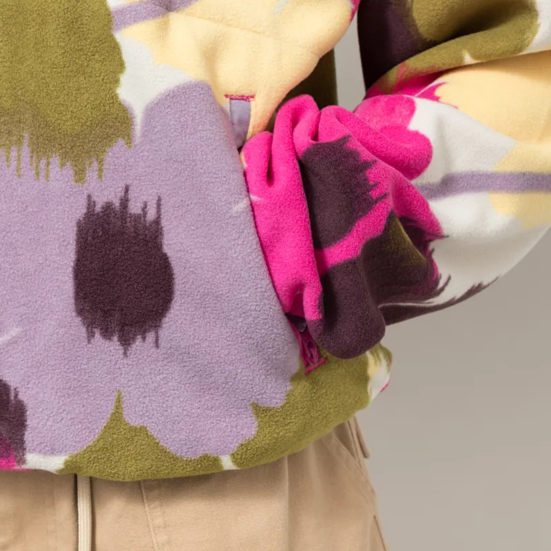 Columbia Womens Sequoia Grove Printed Half Zip Fleece Fuchsia Ikatbloom-5