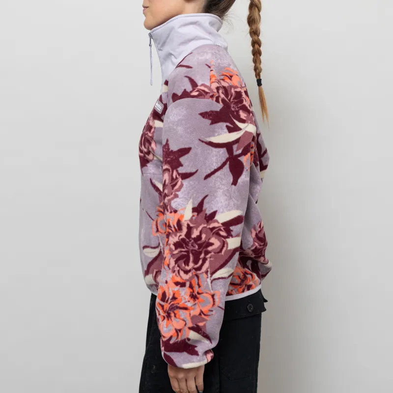 Columbia Womens Sequoia Grove Printed Half Zip Fleece Shale Purple Blossoming-3