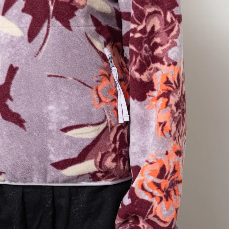 Columbia Womens Sequoia Grove Printed Half Zip Fleece Shale Purple Blossoming-9