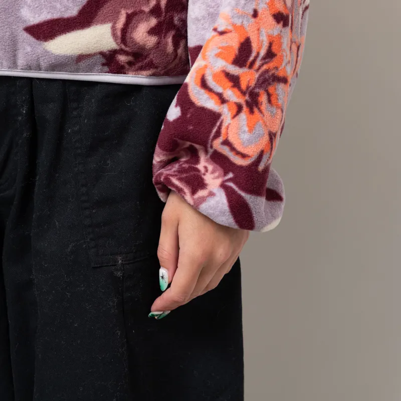 Columbia Womens Sequoia Grove Printed Half Zip Fleece Shale Purple Blossoming-11