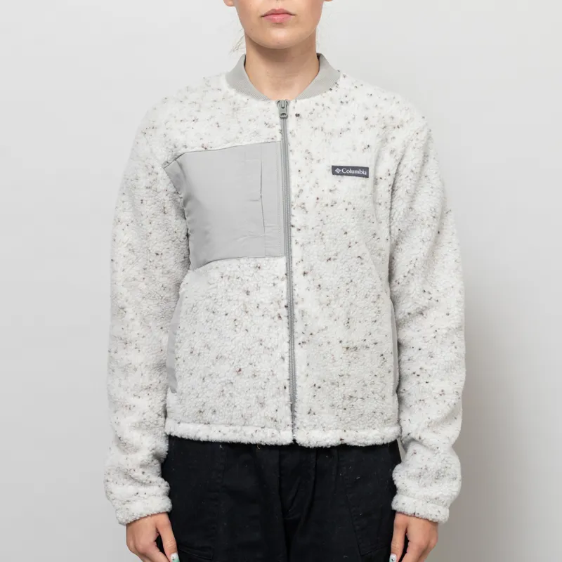 Columbia Womens Stella Path Fleece Bomber Jacket Dark Stone Flint Grey