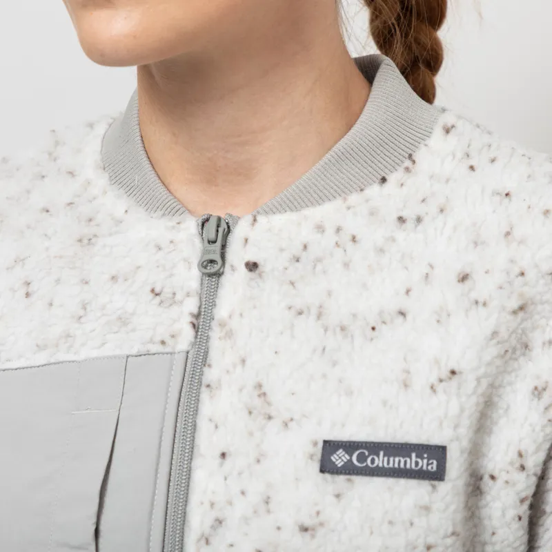 Columbia Womens Stella Path Fleece Bomber Jacket Dark Stone Flint Grey-5