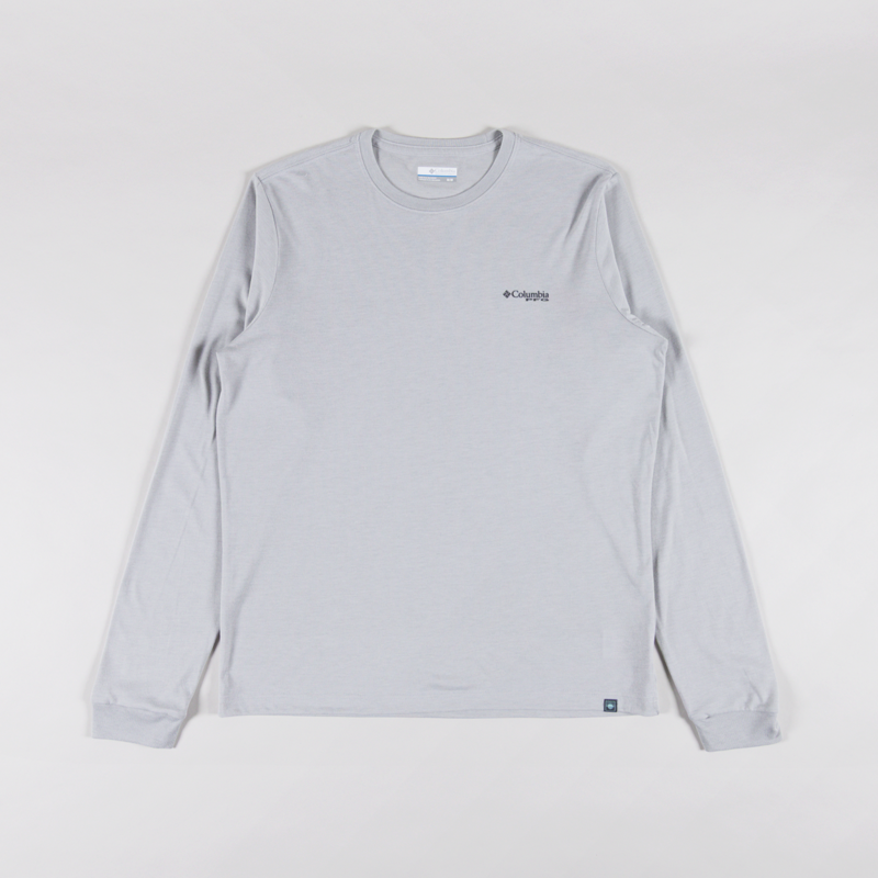 Columbia PFG Uncharted Graphic Long Sleeve Technical T Shirt Cool Grey Redfish-1