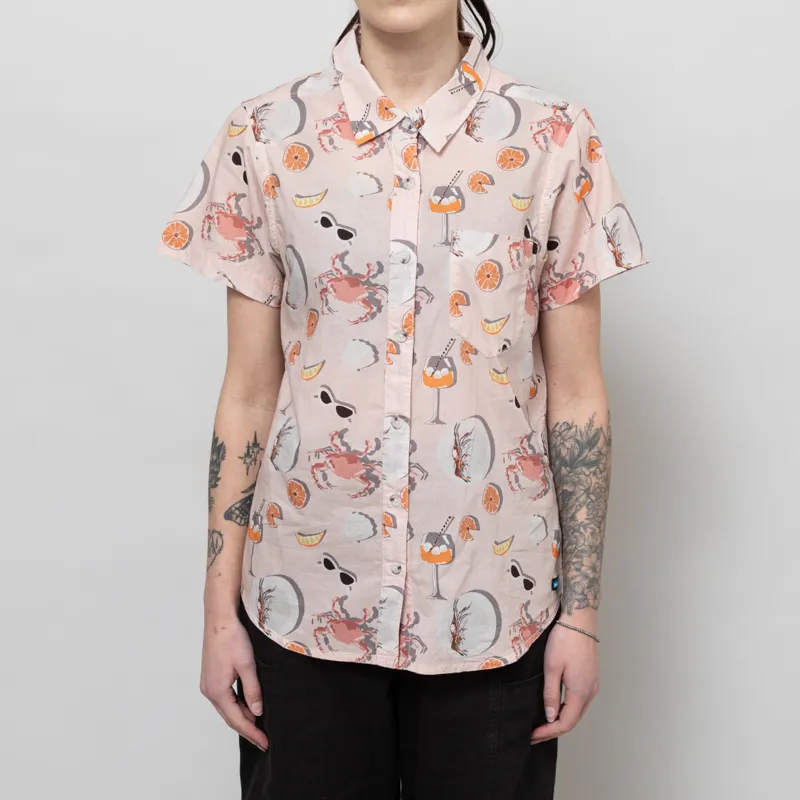 Kavu Womens Girl Party Shirt Crabs N Cocktails