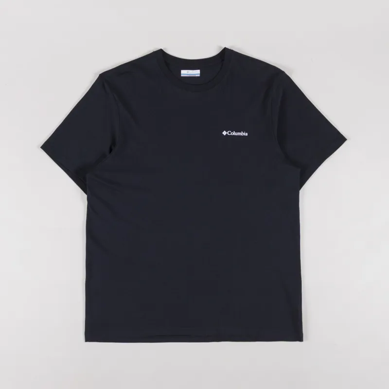 Columbia CSC Logo Organic Cotton T Shirt Black Boxy Brand-1