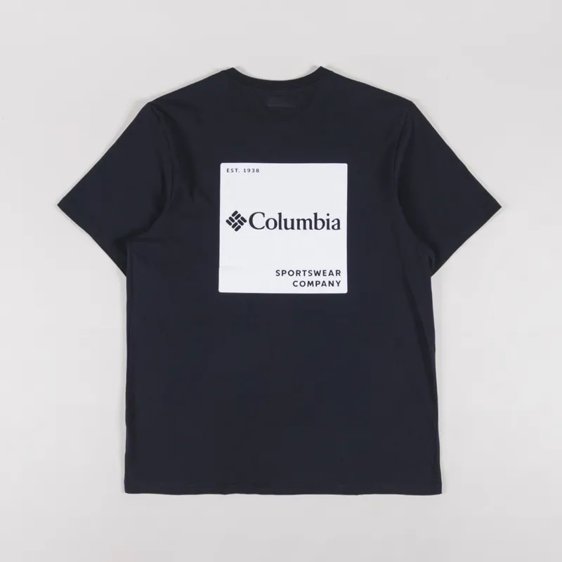 Columbia CSC Logo Organic Cotton T Shirt Black Boxy Brand