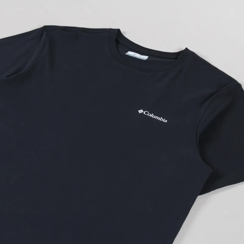 Columbia CSC Logo Organic Cotton T Shirt Black Boxy Brand-3