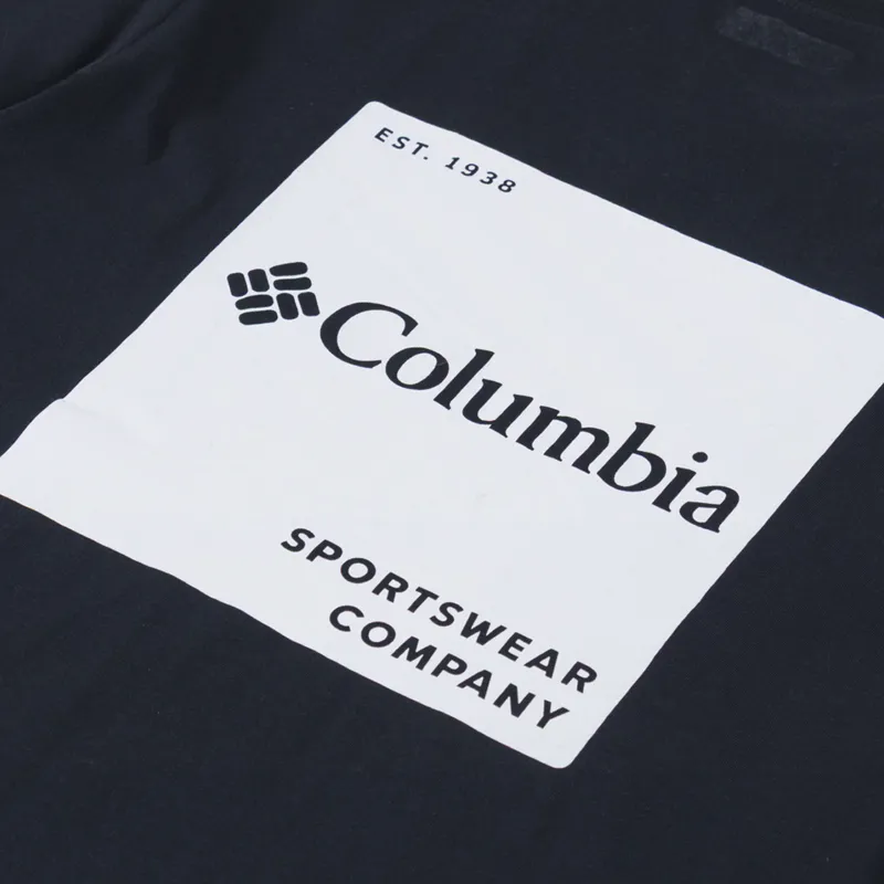 Columbia CSC Logo Organic Cotton T Shirt Black Boxy Brand-4