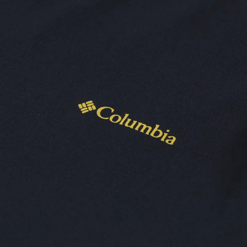 Columbia CSC Logo Organic Cotton T Shirt Black Linework C Badge-5