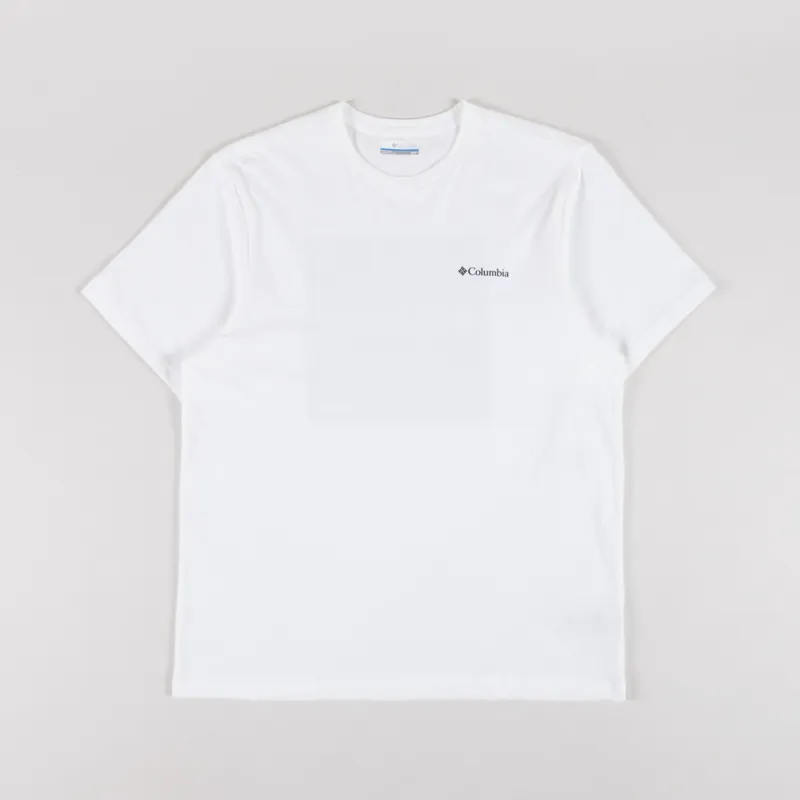 Columbia CSC Logo Organic Cotton T Shirt White Boxy Brand-1