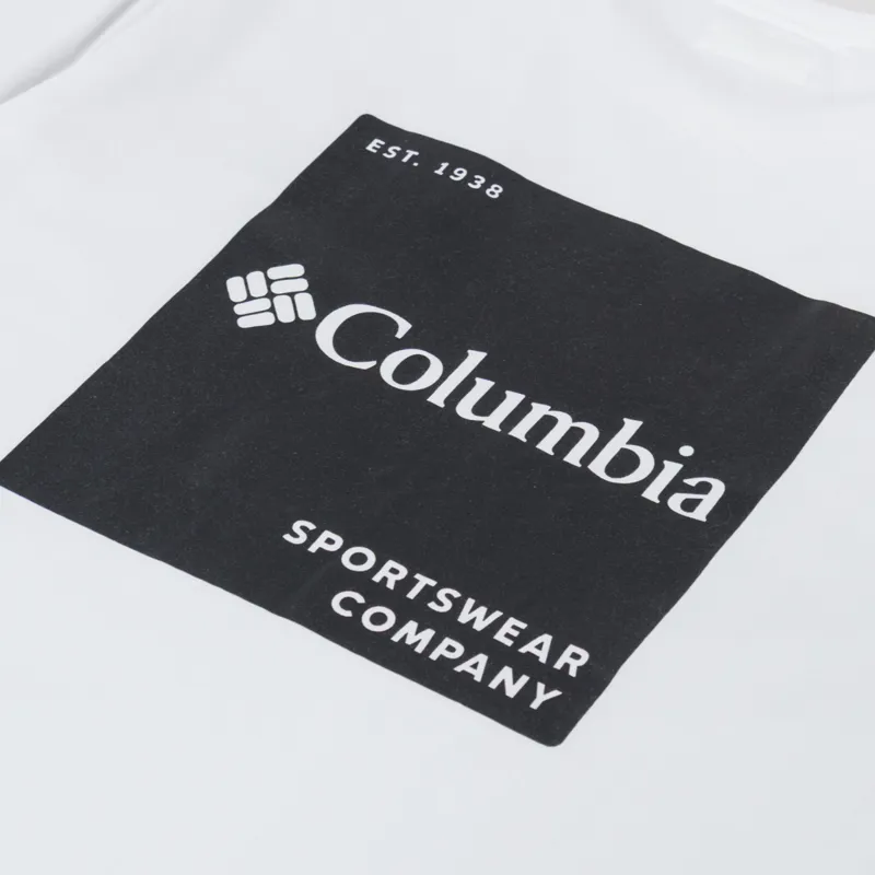 Columbia CSC Logo Organic Cotton T Shirt White Boxy Brand-4