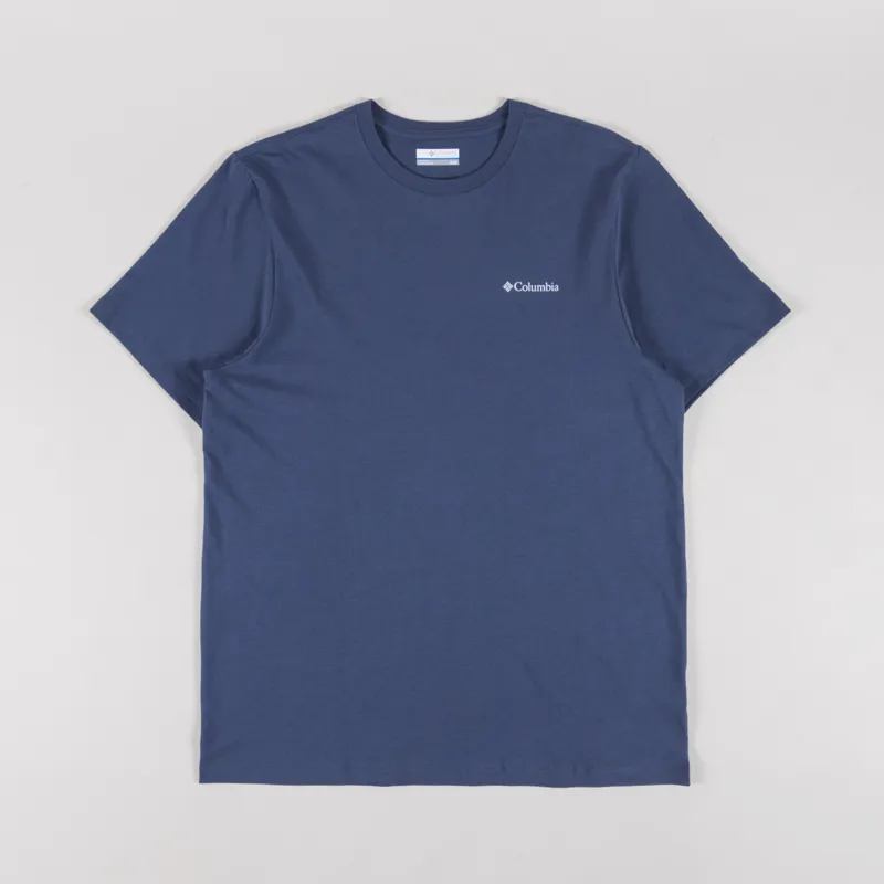 Columbia CSC Logo Organic Cotton T Shirt Dark Mountain Boxy Brand-1
