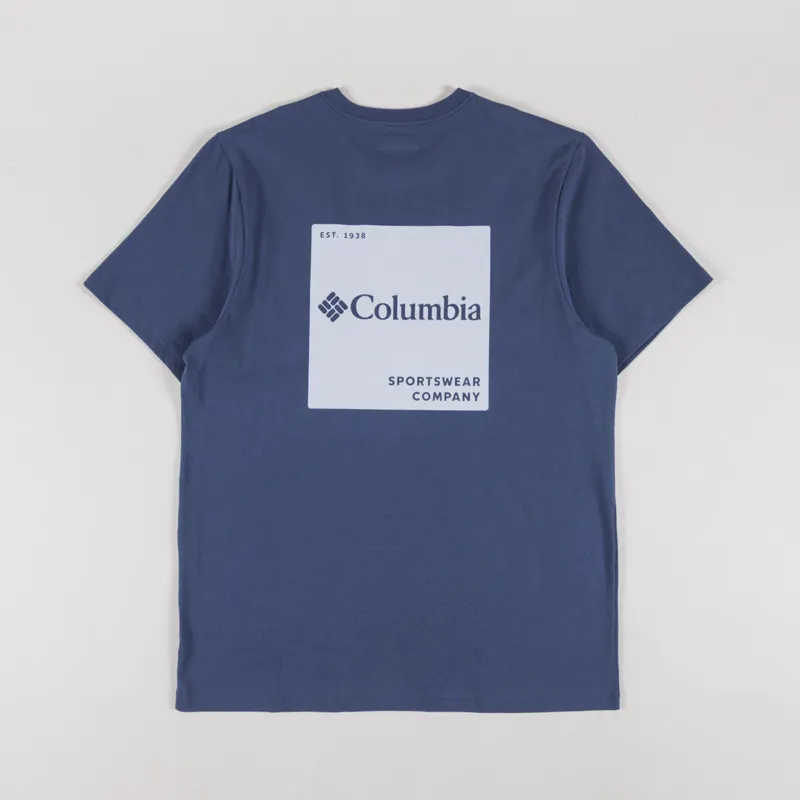Columbia CSC Logo Organic Cotton T Shirt Dark Mountain Boxy Brand