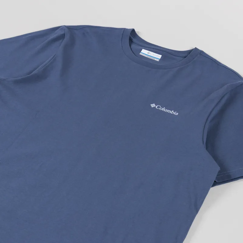 Columbia CSC Logo Organic Cotton T Shirt Dark Mountain Boxy Brand-3