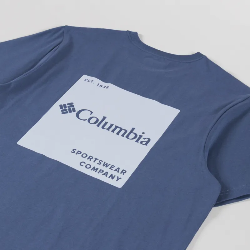 Columbia CSC Logo Organic Cotton T Shirt Dark Mountain Boxy Brand-2