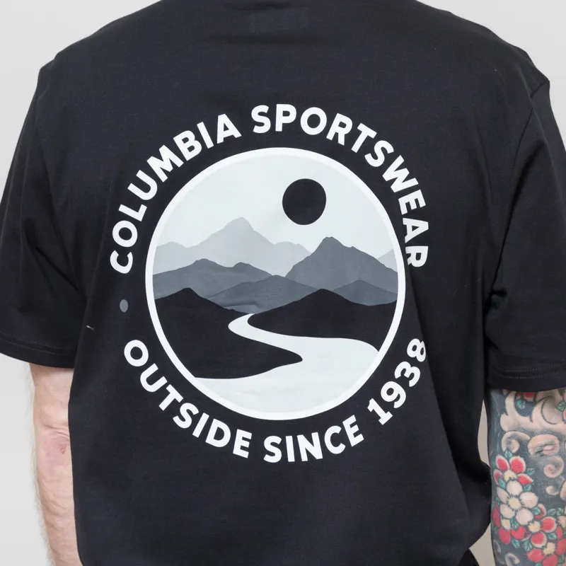 Columbia CSC Outdoor Organic Cotton T Shirt Black Scoped View-2