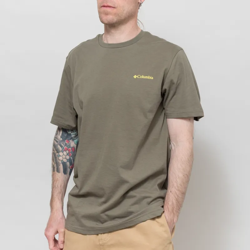 Columbia CSC Outdoor Organic Cotton T Shirt Stone Green Shining Landscape-1