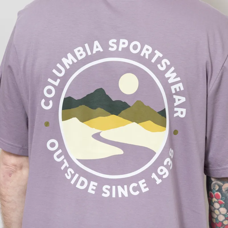 Columbia CSC Outdoor Organic Cotton T Shirt Shale Purple Scoped View-3
