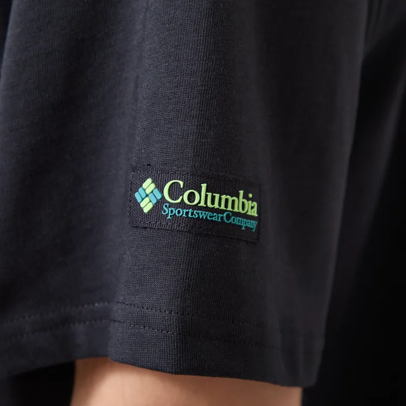 Columbia CSC Heavyweight Back Graphic T Shirt Black Slick Slope Skier-7