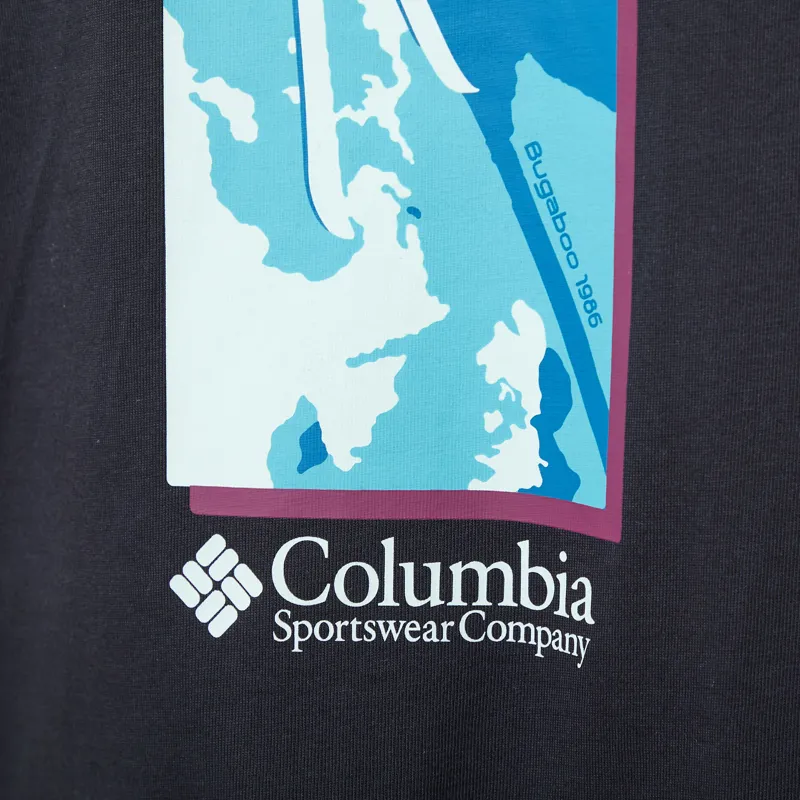 Columbia CSC Heavyweight Back Graphic T Shirt Black Slick Slope Skier-6