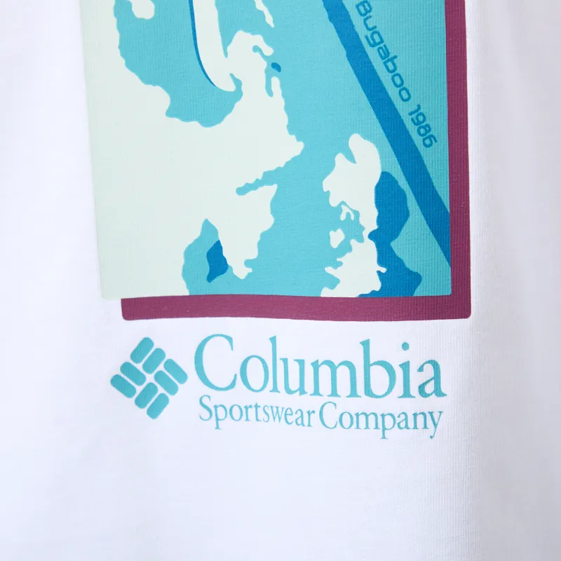 Columbia CSC Heavyweight Back Graphic T Shirt White Slick Slope Skier-5
