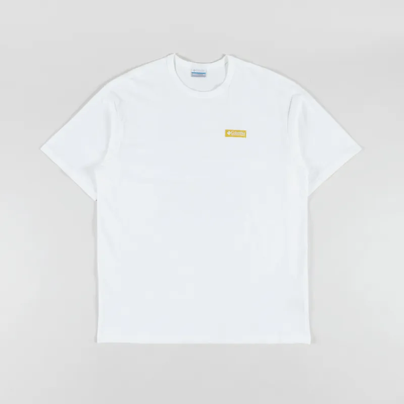 Columbia CSC Heavyweight Iconic T Shirt White Repeated Peaks-1