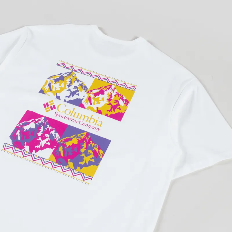 Columbia CSC Heavyweight Iconic T Shirt White Repeated Peaks-2