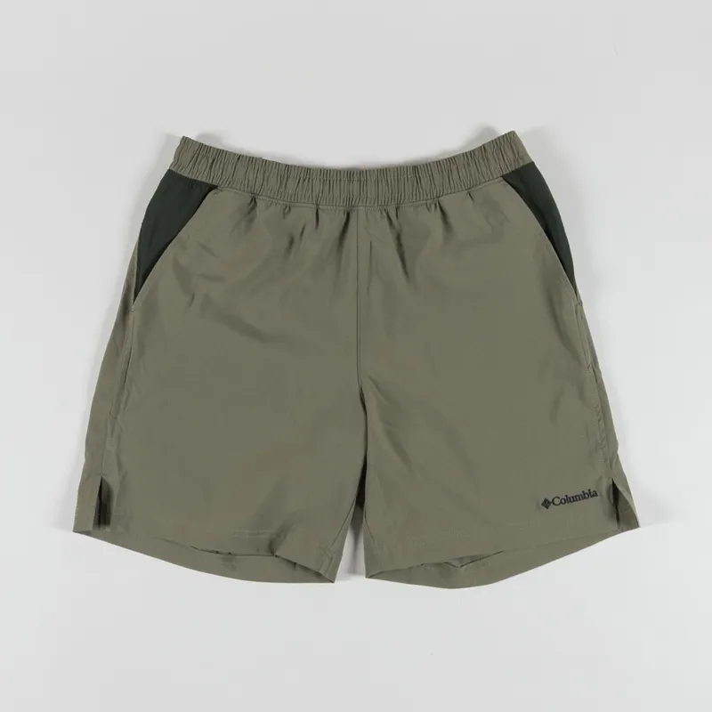 Columbia Vital Valley Hiking Shorts Stone Green Greenscape