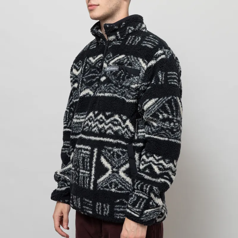 Columbia Rugged Ridge Sherpa Half Zip Fleece Black Deschutes Days-1