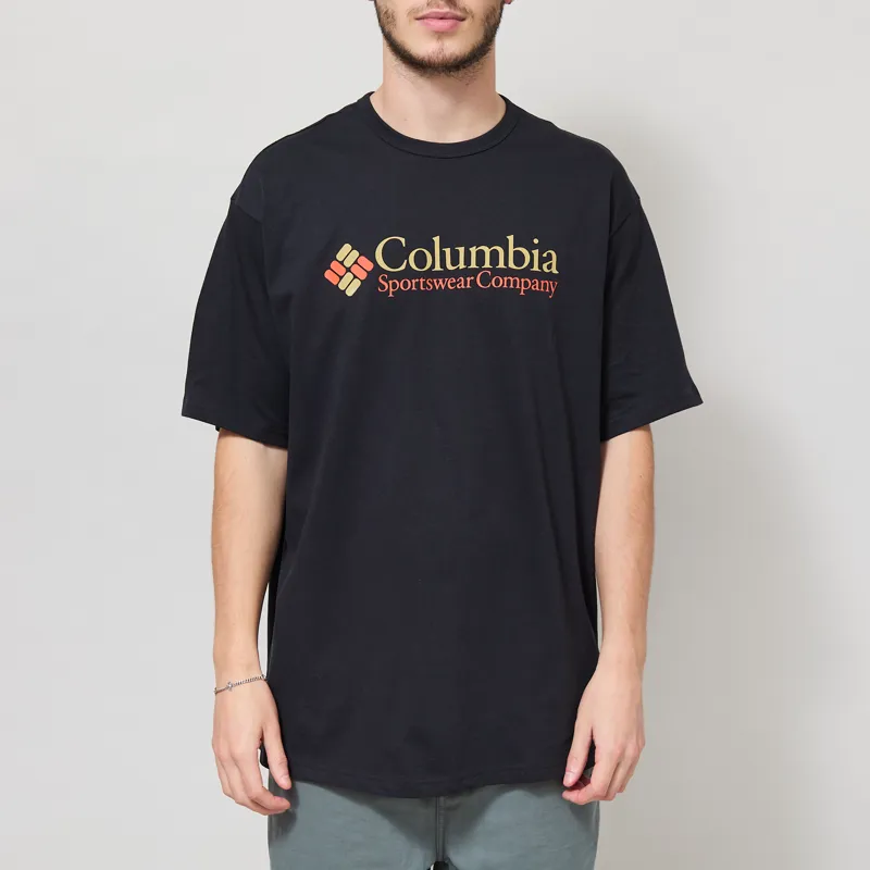 Columbia CSC Heavyweight Logo T Shirt Black CSC Retro Logo