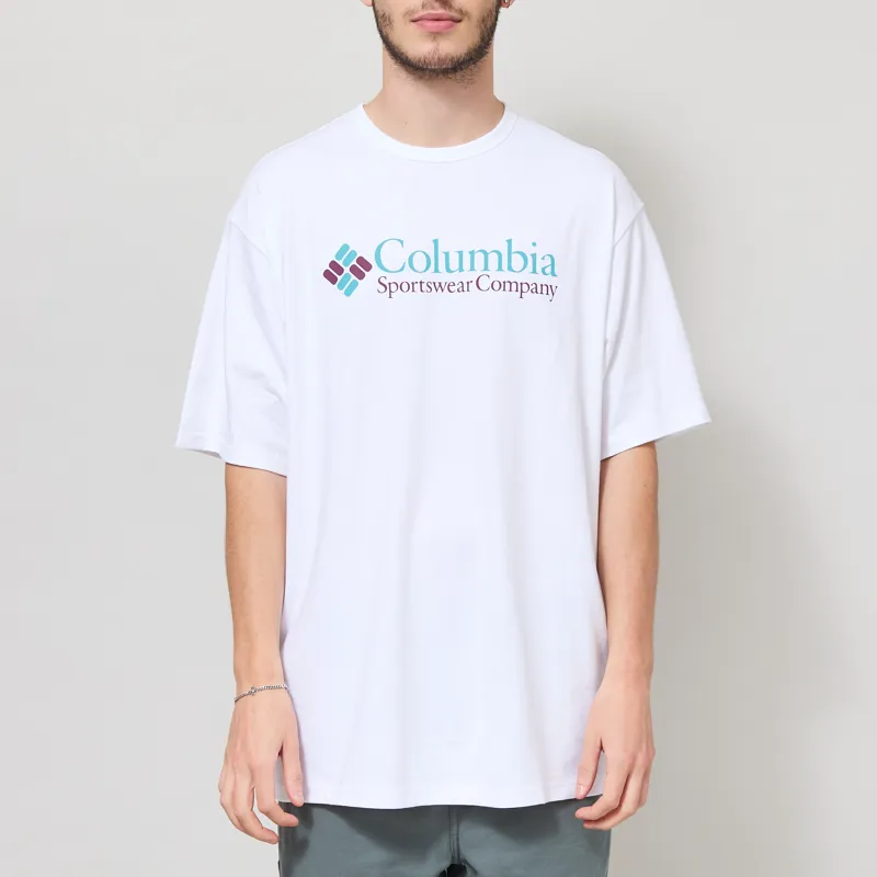 Columbia CSC Heavyweight Logo T Shirt White CSC Retro Logo